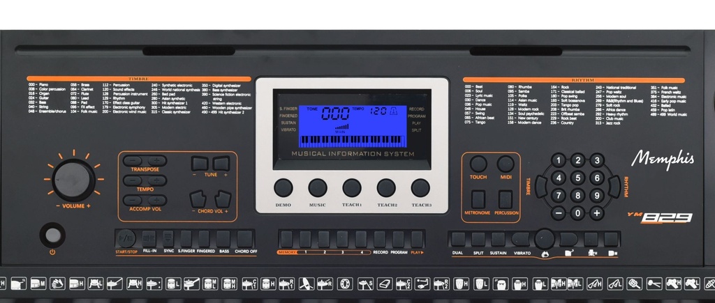 Memphis KBD6101 61 Teclas con Sensibilidad  Teclado Electrónico  2