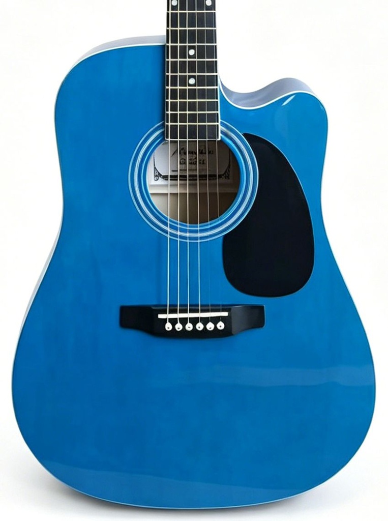 Memphis FG02941CBL Cutaway Guitarra Acústica Azul 1