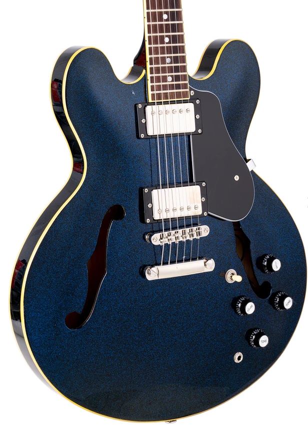 SX SEL6GBU Semicaja Glitter Blue Guitarra Eléctrica 2