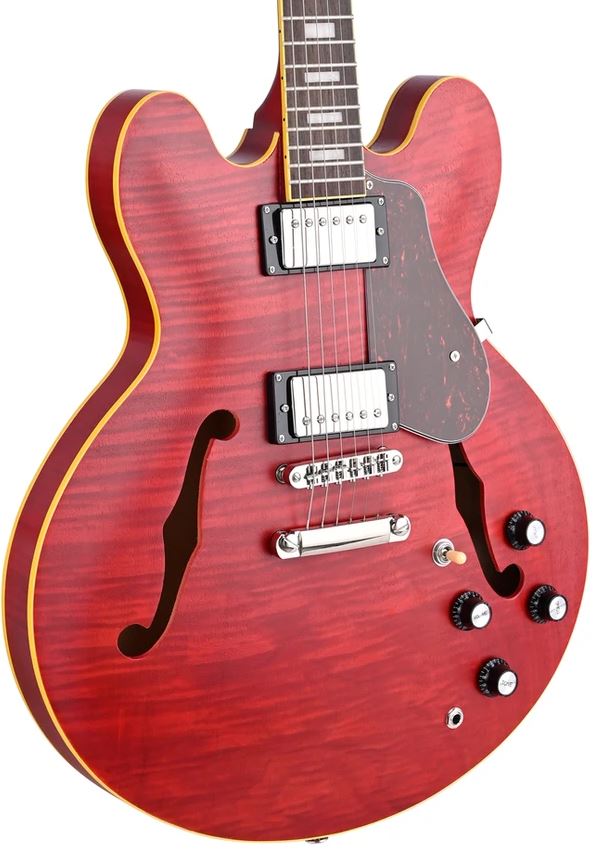 SX SEL6FOTRD Semicaja Transparent Red Guitarra Eléctrica 2