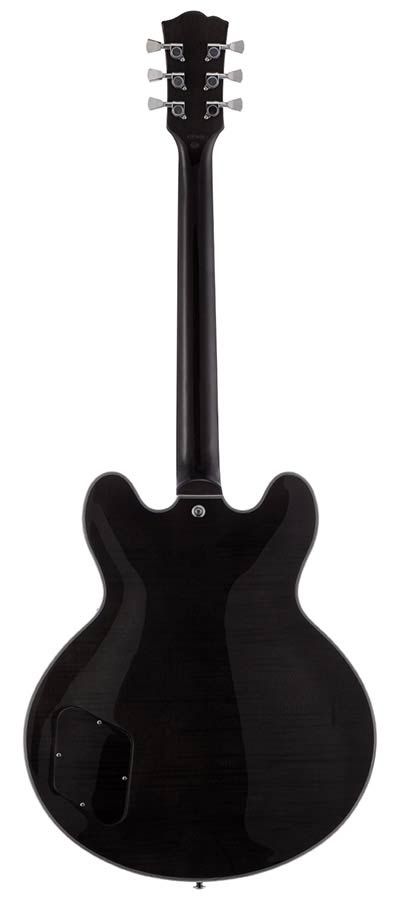 SX SEL6CTBK Archtop Transparent Black Guitarra Eléctrica 3