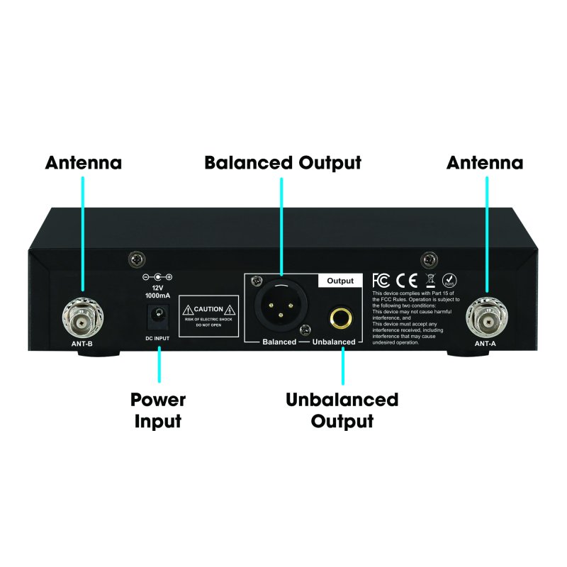 Cad Audio WX1800HH Sistema de micrófono inalámbrico de mano UHF de verdadera diversidad 3