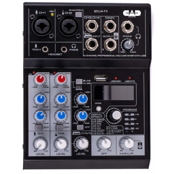 CAD AUDIO MXU4-FX Mesa de mezclas 4 canales