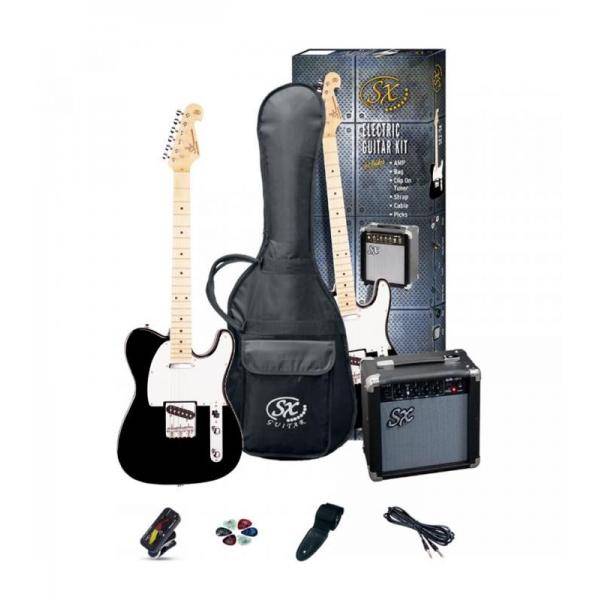 SX SE2 Pack Guitarra electrica tele Black
