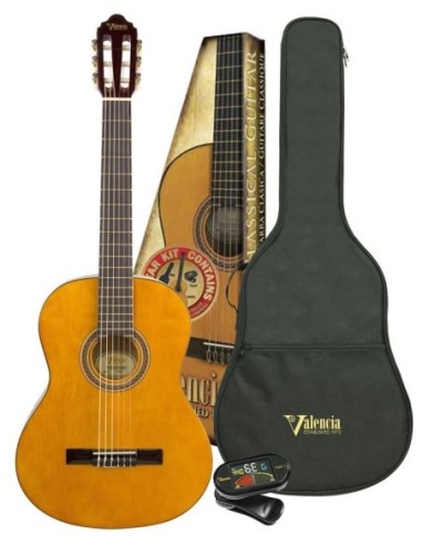 Valencia VC101K Pack Guitarra Clásica 1/4 Nat
