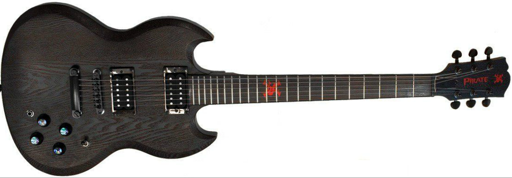 SX SG Pirate Guitarra Eléctrica Negra