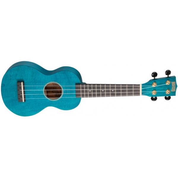 Mahalo MS1TBU Ukelele Soprano Trans Blue con Funda