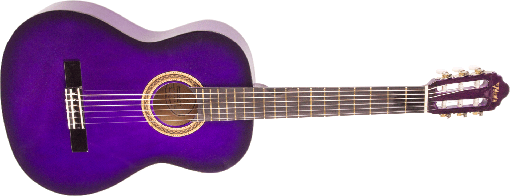 Valencia VC102PPS Guitarra Tamaño 1/2 Mini Cadete Púrpura