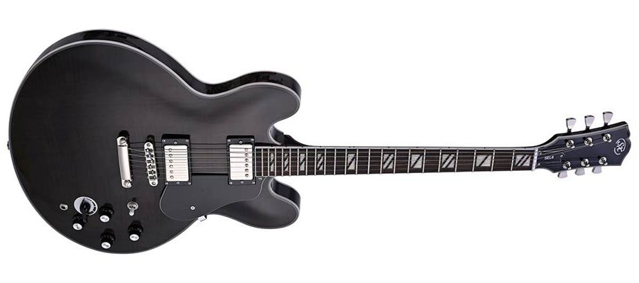 SX SEL6CTBK Archtop Transparent Black Guitarra Eléctrica