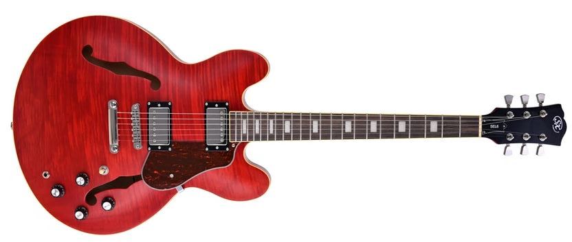 SX SEL6FOTRD Semicaja Transparent Red Guitarra Eléctrica