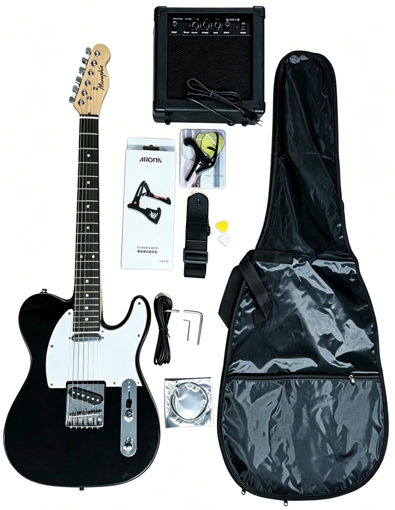 Memphis YSKG03BK Telecaster Negra Pack Guitarra Eléctrica