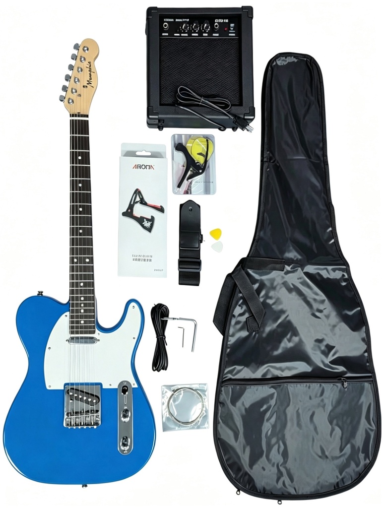 Memphis YSKG03BL Telecaster Azul Pack Guitarra Eléctrica