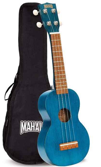 Mahalo MK1TBU Ukelele Soprano Azul con Funda