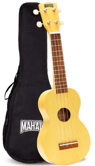 Mahalo MK1TBS Ukelele Soprano Amarillo con Funda