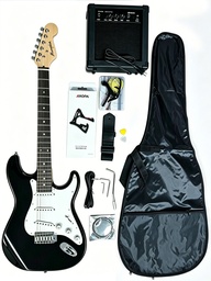 [103-YSKG01PACKBK] Memphis YSKG01BK Stratocaster Negra Pack Guitarra Eléctrica