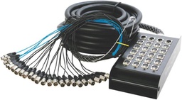[P245-SNK204100V2] On Stage SNK204100V2 Cajetín de Escenario XLR de 20 x 4 en escenario, negro, 100 pies
